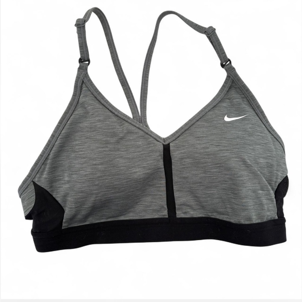 Nike Women's Gray and Black Sports Bra